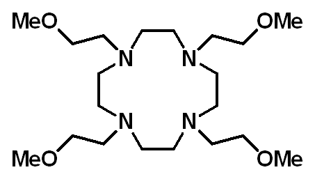 Chemical structure of 1,4,7,10-Tetrakis(2-methoxyethyl)-1,4,7,10-tetraazacyclododecane