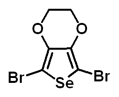 Chemical structure of 2,5-Dibromo-3,4-ethylenedioxyselenophene