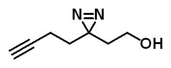 Chemical structure of 3-(3-Butyn-1-yl)-3H-diazirine-3-ethanol