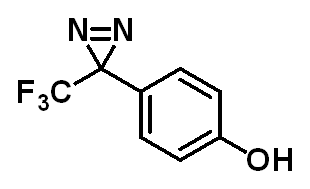 Chemical structure of 3-(4-Hydroxyphenyl)-3-trifluoromethyldiazirine