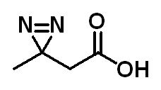 Chemical structure of 3-Methyl-3H-diazirine-3-acetic acid