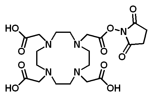 Chemical structure of Tetraxetan N-hydroxysuccinimide