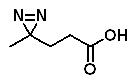 Chemical structure of 3-Methyl-3H-diazirine-3-propanoic acid