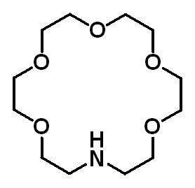 Chemical structure of 1,4,7,10,13-Pentaoxa-16-azacyclooctadecane