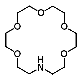 Chemical structure of 1,4,7,10,13-Pentaoxa-16-azacyclooctadecane