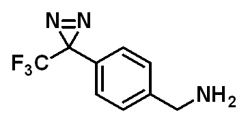 Chemical structure of 4-(3-(Trifluoromethyl)-3H-diazirin-3-yl)benzenemethanamine