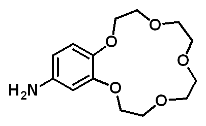 Chemical structure of 4'-Aminobenzo-15-crown 5-Ether