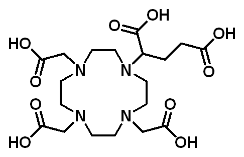 Chemical structure of 2-[4,7,10-Tris(carboxymethyl)-1,4,7,10-tetraazacyclododecan-1-yl]pentanedioic acid