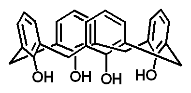 Chemical structure of 25,26,27,28-Tetrahydroxycalix(4)arene