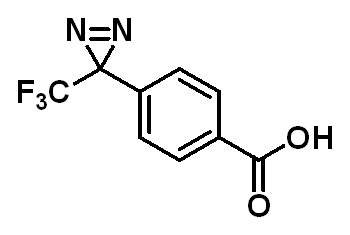 Chemical structure of 4-(3-Trifluoromethyldiazirino)benzoic acid