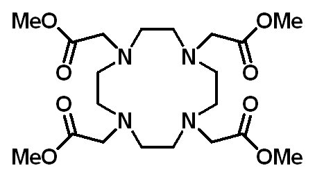 Chemical structure of 1,4,7,10-Tetramethyl 1,4,7,10-tetraazacyclododecane-1,4,7,10-tetraacetate