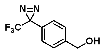 Chemical structure of 4-(3-(Trifluoromethyl)-3H-diazirin-3-yl)benzyl Alcohol