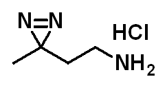 Chemical structure of (3-methyl-3H-diazirin-3-yl)methanamine hydrochloride