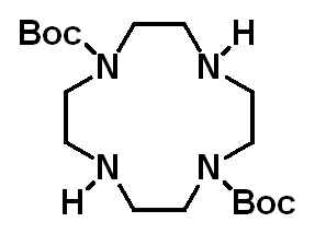 Chemical structure of Di-tert-butyl 1,4,7,10-tetraazacyclododecane-1,7-dicarboxylate