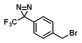 Chemical structure of 3-(4-(bromomethyl)phenyl)-3-(trifluoromethyl)-3H-diazirine