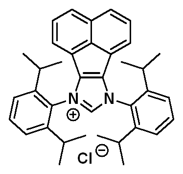 Chemical structure of 7,9-Bis(2,6-diisopropylphenyl)-7H-acenaphtho[1,2-d]imidazol-9-ium chloride