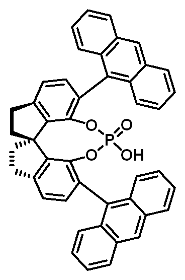 Chemical structure of (11aR)-3,7-Di-9-anthracenyl-10,11,12,13-tetrahydro-5-hydroxy-5-oxide-diindeno[7,1-de:1',7'-fg][1,3,2]dioxaphosphocin