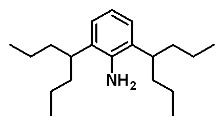 Chemical structure of 2,6-Di(heptan-4-yl)aniline