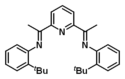 Chemical structure of 2,6-Bis[1-[2-(tert-butylphenyl)imino]ethyl]pyridine
