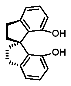 Chemical structure of 2,2',3,3'-Tetrahydro-1,1'-spirobi[indene]-7,7'-diol
