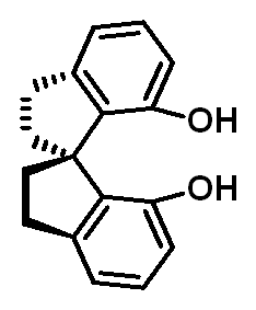 Chemical structure of 2,2',3,3'-Tetrahydro-1,1'-spirobi[indene]-7,7'-diol