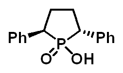 Chemical structure of (2R,5R)-1-hydroxy-2,5-diphenylphospholane 1-oxide