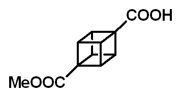 Chemical structure of 4-Methoxycarbonylcubanecarboxylic acid