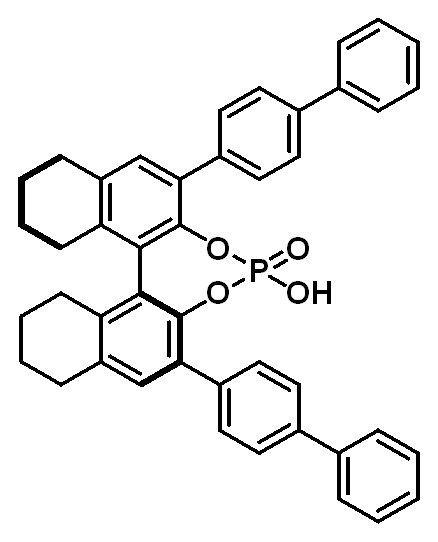 Chemical structure of (11bS)-2,6-Bis([1,1'-biphenyl]-4-yl)-8,9,10,11,12,13,14,15-octahydro-4-hydroxy-4-oxide-dinaphtho[2,1-d:1',2'-f][1,3,2]dioxaphosphepine