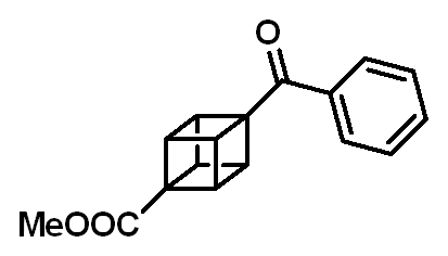 Chemical structure of Methyl 4-benzoylcubane-1-carboxylate