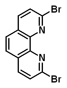 Chemical structure of 2,9-Dibromo-1,10-phenanthroline