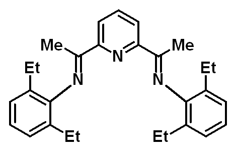 Chemical structure of 2,6-Bis[1-(2,6-diethylphenylimino)ethyl]pyridine