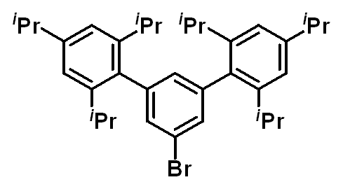 Chemical structure of 2-[3-Bromo-5-[2,4,6-tri(propan-2-yl)phenyl]phenyl]-1,3,5-tri(propan-2-yl)benzene