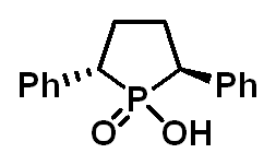 Chemical structure of (2S,5S)-1-Hydroxy-2,5-diphenylphospholane 1-oxide