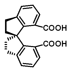 Chemical structure of (R)-2,2',3,3'-Tetrahydro-1,1'-spirobi[indene]-7,7'-dicarboxylic acid