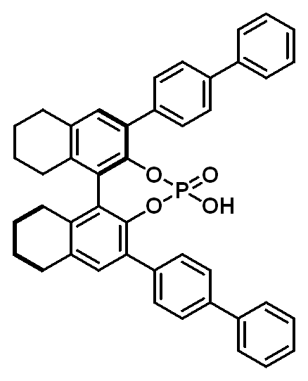 Chemical structure of (11bR)-2,6-Bis([1,1'-biphenyl]-4-yl)-8,9,10,11,12,13,14,15-octahydro-4-hydroxy-4-oxide-dinaphtho[2,1-d:1',2'-f][1,3,2]dioxaphosphepine
