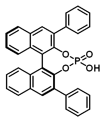 Chemical structure of (S)-3,3'-Bis(2-naphthalenyl)-1,1'-binaphthyl-2,2'-diyl hydrogen phosphate