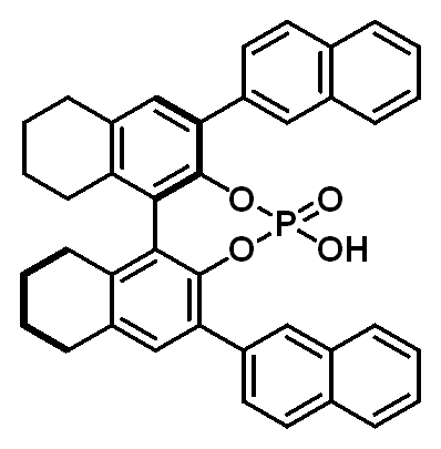 Chemical structure of (11bR)-4-Hydroxy-2,6-di(naphthalen-2-yl)-8,9,10,11,12,13,14,15-octahydrodinaphtho[2,1-d:1',2'-f][1,3,2]dioxaphosphepine 4-oxide