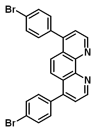 Chemical structure of 4,7-Bis(4-bromophenyl)-1,10-phenanthroline
