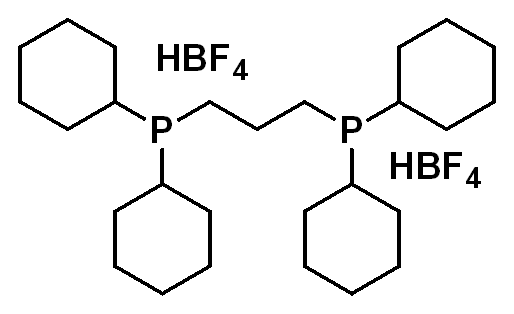 Chemical structure of DCPP / 1,3-Bis(dicyclohexylphosphonium)propane bis(tetrafluoroborate)