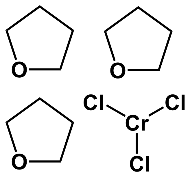 Chemical structure of Chromium(III) chloride tetrahydrofuran complex