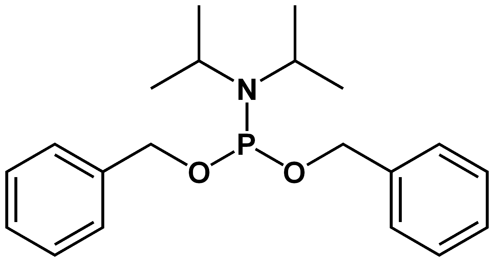 Chemical structure of Dibenzyl N,N-DiisopropylphosphoraMidite