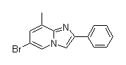 Chemical structure of 6-bromo-8-methyl-2-phenylH-imidazo[1,2-a]pyridine