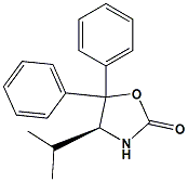 Chemical structure of (S)-(-)-4-ISOPROPYL-5,5-DIPHENYL-2-OXAZOLIDINONE