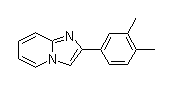 Chemical structure of 2-(3,4-dimethylphenyl)H-imidazo[1,2-a]pyridine