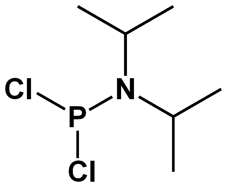 Chemical structure of Dichloro N,N-DiisopropylphosphoraMidite