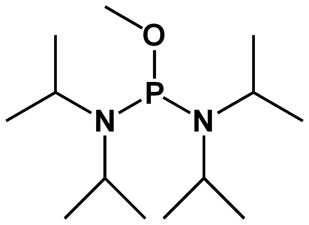 Chemical structure of Methyl N,N,N′,N′-tetraisopropylphosphorodiaMidite