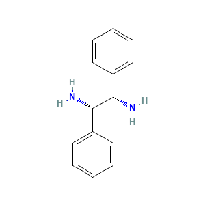 Chemical structure of (1S,2S)-(−)-1,2-Diphenylethylenediamine