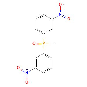 Chemical structure of bis(m-nitrophenyl)methyl phosphine oxide