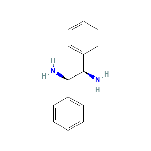 Chemical structure of (1R,2R)-(+)-1,2-Diphenylethylenediamine